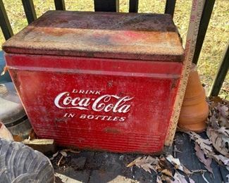Coke Cooler, has rotted out bottom $15.00