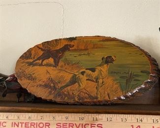 Hunting Dogs on Wood $6.00
