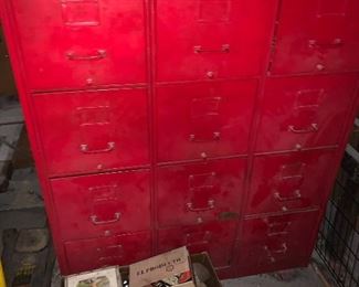 Three Red File Cabinets $60.00 for
All