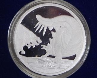 Fantasia Master Collectors Proof Set Case With 7 Coins, Each 1 Troy Ounce Of .999 Fine Silver