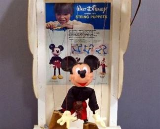 Walt Disney Character String Puppet Electronic Mickey Marionette, Powers On