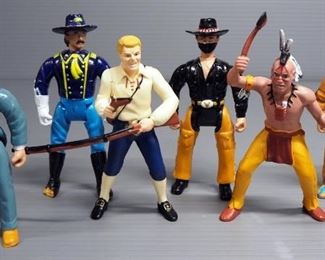 Poseable And Stationary Figurines, Includes Imperial Legends Of The Wild West, Bible Heroes, Charlie Brown, Luke Duke And More