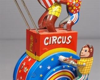 Wind Up Tin Circus Monkey, Moves When Wound