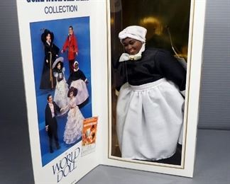 Gone With the Wind Collectibles, Includes World Doll "Mammy" In Original Box And Franklin Mint "Scarletts Shame" Porcelain Figurine With COA