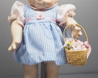 Danbury Mint Kewpie Porcelain Collector Doll No. 031-001 In Box And Danbury Mint Angelic Trio Statuette