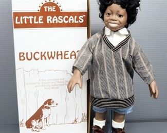 The Hamilton Collection "The Little Rascals" Buckwheat Porcelain Doll