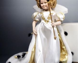 Danbury Mint Shirley Temple "Little Princess" Porcelain Doll, With Stand In Box, And Danbury Mint "Little Miss Shirley" In Box
