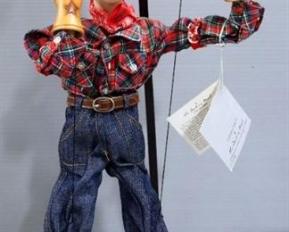 Danbury Mint Howdy Doody Porcelain Marionette On Stand, In Box