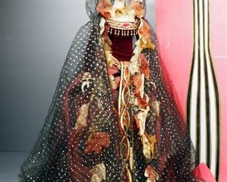 Bob Mackie Legendary Beauties Collection 4-Seasons Series "Autumn" Porcelain Doll No. 43201, With Stand, In Box