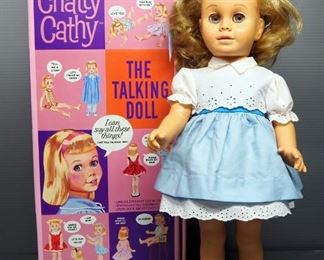Mattel Chatty Cathy Talking Doll, Reproduction Of 1960 Original Doll No. 681, In Box With COA