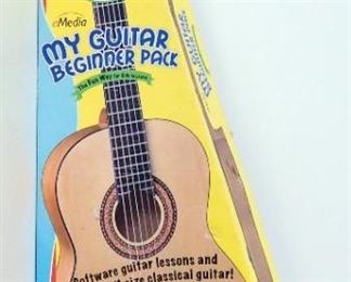 eMedia My Guitar Beginner Pack, Includes Sequoia Acoustic Guitar, Extra String, Instructions, Pick, And More, In Box