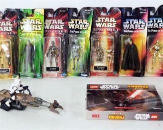 Star Wars Figurines, Qty 11, 9 New In Package, Lego Star Wars Phonics Pack And R2-D2 Hallmark Ornament