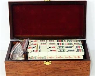 Mahjong Games, Qty 2, Believed To Be Complete, Each In Holding Case
