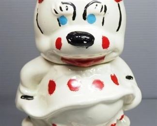 Vintage Mickey Mouse/ Minnie Mouse Cookie Jars, Qty 3, Depicts Minnie On One Side And Mickey On The Other