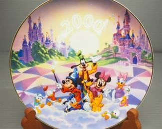 Mickey Mouse Collectibles, Includes Schmid Irish Mickey Figurine, 2000 Land To Land Collector Plate, Corn Cob Cookie Jar, And Two Mickey Ceramic Pots