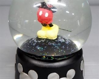 Music Boxes, Includes Enesco Snow Globe Mickey Mouse March And Schmid Donald Duck, Plays "Its a Small World', Needs New Winding Key