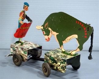 Marx Walt Disney 1938 Ferdinand The Bull Tin Wind Up Toy, Operates When Wound
