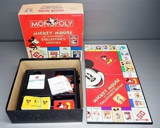 Monopoly Mickey Mouse 75th Anniversary Collector's Edition, Magic Kingdom 35th Anniversary Pop-Up Map And Disneyland 3 Little Pigs Puzzle