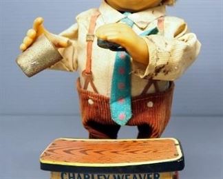 Charlie Weaver Bartender Smoking Tin Toy, Unknown Working Condition