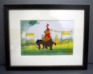 Winnie The Pooh, Eeyore And Piglet Limited Edition Serigraph, Framed, Matted, Under Glass, 21.75" Wide x 17" High