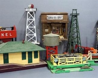 Model Train Building Assortment, Includes Beacon, Station House, Water Tower, Cattle Loader And More, Total Qty 10