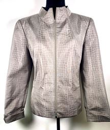 346.  Lafayette 148 Snakeskin Look jacket with Zippered Front, Size 16 (NWT) $140