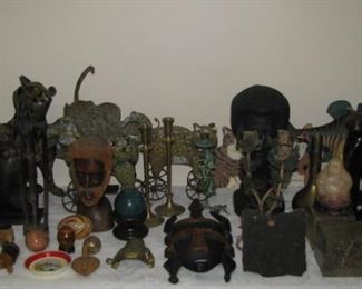 Tin and wooden items