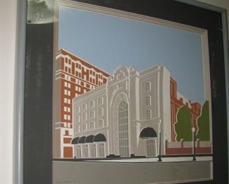 3-D of Heinz Hall. Some foxing on the the outside mat