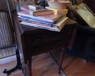 Antique drop leaf table.
