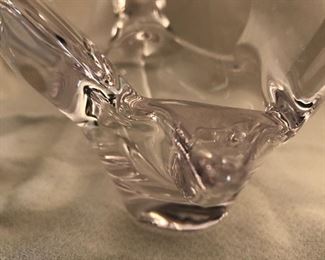 Glass Bird Dish Heavy.