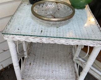 Wicker side table $35