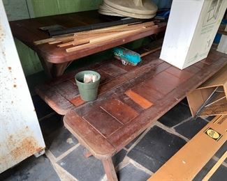 Outdoor vintage picnic table Ornate and solid $145