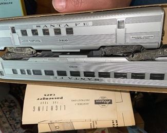 Pair Santa Fe passenger cars