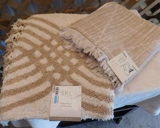SKL home fringed waves pile rug 20inx30in, Project 62 bath towel 27inx52in