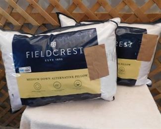 2-Fieldcrest medium down alternative pillows 20inx28in