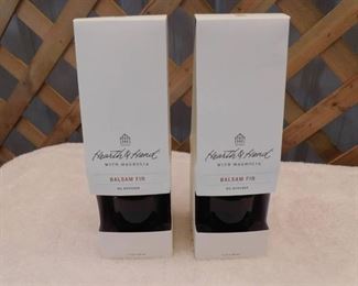 2 Hearth & Hand with Magnolia balsam fir oil diffuser