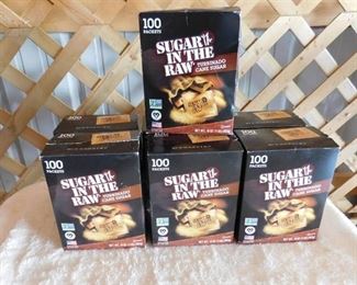 7 boxes of sugar in the raw 100 packets per box