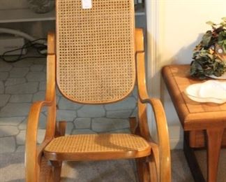 Bentwood Cane Rocking Chair