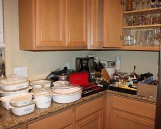 CORNING, SMALL APPLIANCES, UTENSILS, KNIVES, FLATWARE