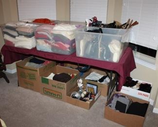 WOMEN'S CLOTHING SIZE LARGE, SCARVES, ETC
