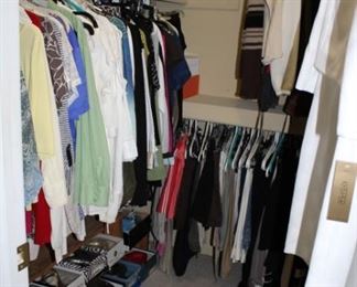 WOMEN'S CLOTHING SIZE LARGE, WOMEN'S SHOES SIZE 8 & 8 1/2