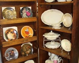 Norman Rockwell, etc plates. Pretty china dishes.
