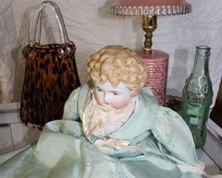 Early Coke bottle and other pretty vintage/glass finds!