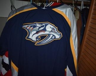 Many Vintage Jerseys, Tee Shirts, Jackets and Coats in like new condition.
