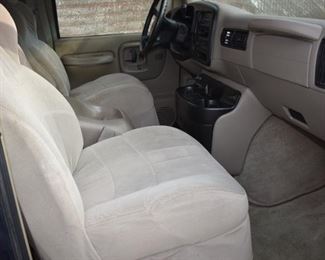 2001 Chevy Con Van has Chair lift inside in very good condition, interior is very clean, headliner is tight. Even has a TV, and full Bench Seat in the Back, complete with side -steps. VIN # 1GBFG15R911241395 * 72,367 original miles