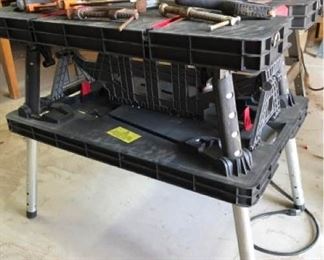 portable/collapsible work bench and assorted clamps