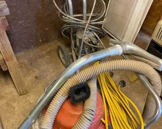 vintage shop vac and paint sprayer