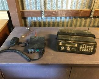 vintage CB radio and scanner