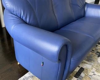 Beautiful contemporary sofas that seat three people each. Have two. Leather is from Italy. $350 each.