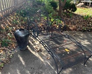Wrought Iron Chaise Lounge Chair